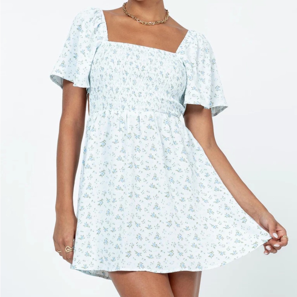 Princess Polly blue, floral sundress